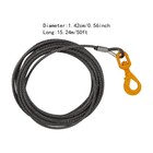 9 16x50ft Winch Cable 17637lbs Self Locking Swivel Hook For Suv Truck Crane