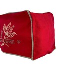 Vintage 1950s Toaster Cover Red Gray Handmade Embroidered Cross Stitch Mcm 