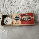 Vintage Match Box W  Homemade Old Game Called Arthur Cards Old Calendar Cut Up