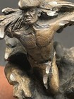     vintage   Rare  American Indian Flying Eagle Dancer Sculpture On Wood
