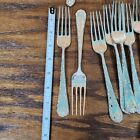 Wm Rogers   Son Enchanted Rose Silverplated Flatware 54 Pc Set Vintage Lot Korea