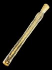 Antique Victorian Cut Glass Lay Down Perfume Bottle Gilt Floral X s Motif 6 5 