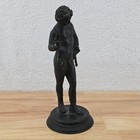 Antique Bronze Nude Male Sculpture Classical Roman Style Cast Statue With Patina
