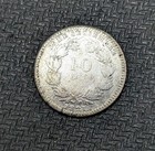 1880 H Nicaragua Silver 10 Centavos Cleaned Km 3