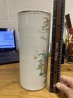 Antique 19th Chinese Porcelain Hat Stand Vase  11  High 