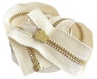 Dyable Natural Cotton Ykk  5 Metal Zipper Separating Medium Weight 4  -36 