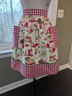 Kitchen Apron W pockets Hm W michael Miller s  50 s Kitchen  Print gingham  New