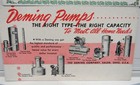 2 Vintage Advertising Ink Blotter Plumbing Deming Pump Easy Set Bathroom Fixture