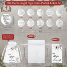 100 Sets Memorial Angel Sign Set Pocket Angel Tokens Coins Inspirational Christi