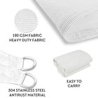 Triangle 32  X 32  X 32  White Sun Shade Sail Canopy Awning For Patio Backyar   