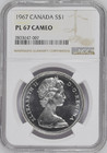  1967 S1  Goose Dollar Elizabeth Ii Canada Ngc Pl67cam Rare R6 Highest Grades