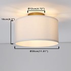 White Indoor Hallway Ceiling Light Fixture  1-light Antique Brass Vanity Vint   
