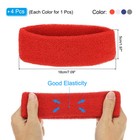 4 Pcs Sweatband Headbands Terry Cloth For Sports Black navy Blue red white