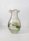 Antique Vintage Art Nouveau Poschinger Art Glass Iridescent Threaded Vase