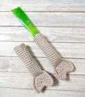 Handmade Crochet Freeze Pop Holder Popsicle Gogurt Mermaid Shark Tail  2pc