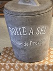 Concrete-french Salt Box container-boite A Sel-cuisine De Provence-lined-4 25   h-