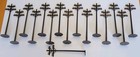 Set Of 16 Vintage Usa Made Train Set Brown Hard Plastic Telephone Utility Poles