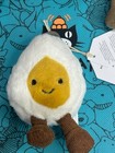 Jellycat Amuseables Boiled Egg Keychain Plush Bag Charm Soft Toy Gift New Tags
