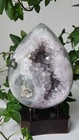 Amethyst Druzy Geode Egg Purple Crystal Display Specimen W  Stand 6 In