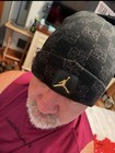 Air Jordan Designer Monogram Beanie And Glove Set New    see Pic For Adult Fit    