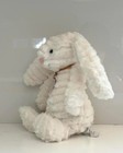 Jellycat Luxe Nimbus White Bashful Bunny Medium Nwt Kid Plush Toy Stuffed Animal