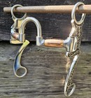 Western Correction Bit - Stainless - Black Inlay - 5 1 8  Mouth-7 5  Cheeks
