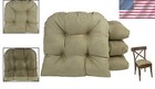 Stylish Overstuffed Chair Cushions In Thyme Green - 4 Pack  Perfect For Offices