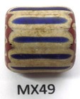 Old Venetian Antique Venetian Chevron Trade Bead African Mx49 Bg 54 Italian