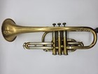 Frank Holton Model 28 Cornet Brass Etched 4 5 bell Elkhorn Wisc 1940 s Untested