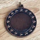 Vintage Bronze Medallion Medal Usa Wrestling 3-d Like Action Image Uninscribed