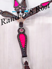Western Horse Tack Set   Pink With Brown Tack Set
