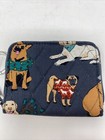 Vera Bradley Holiday Dogs Gray Print Rfid Petite Zip Around Wallet  New