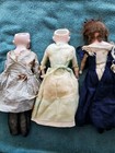 Defective Lot 3 Antique German Bisque Head Dolls Heubach Alma Tlc Parts  G3d