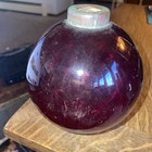Dark Ruby Red Glass Lightning Rod Ball Antique Original Off Barn Fits 3 4    Rod