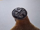 Byzantine Coin Ring   Sterling Silver Ancient Artifact   Size 6 75