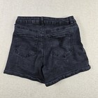 Wax Jean Womens Shorts Size S Black Distressed Stretch Denim Mid Rise