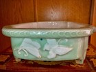 Antique Japanese Owari Ware Celadon Bonsai Planter     13        Meiji Era