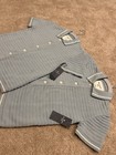 2 Abercrombie Kids Boys Blue Short Sleeve Button Collar Dressy Polo Shirt 7 8