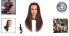 20-22  Dark Brown Human Hair Mannequin - Perfect For Cosmetology Training   Kids