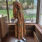 Vintage 60s 70s Jumpsuit Romper Palazzo Pants Zip Front Handmade Size 6 Ornate
