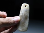 China Hongshan Culture Old Jade Stone Yu Bi Yubi Pei Amulet Necklace Pendant Yy
