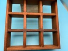 Vintage Wooden House Miniatures Shelf  Display Shadow Box  Handmade initialed
