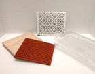 New Stampin  Up  Hand-stitched Background Stamp Wood Mount 2003 Crafting