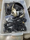 Box Of Cords  Chargers  Computer Cables And Headphones  Not Teste