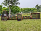 Large 6-in-1 Outdoor Pet Cat Playpen Play Tent Tunnel House Portable Enclosures