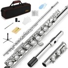      Eastar Concert Flute With Carry Case Stand For Student School Band Flutes