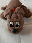 Vintage 1985 Tonka Pound Puppies Brown Newborn Puppy Dog 8  Plush Stuffed Animal