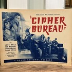 Authentic 1938 Lobby Card Cipher Bureau Very Good Condition Nice Details