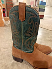 Tecovas Brown And Green Leather Western Cowboy Boots 10 5d