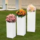 3pcs Square Wedding Centerpieces  Flower Display Rack Decorations Table Pillars